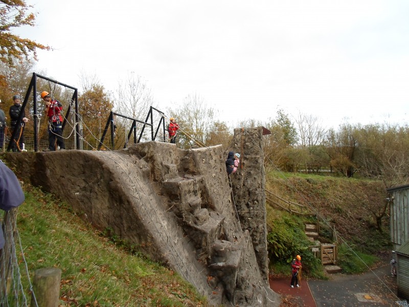 Aileen and James abseiling